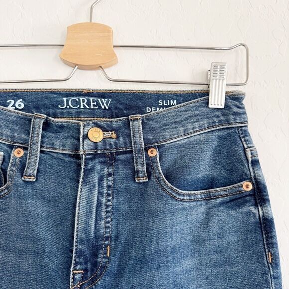 NEW J. Crew High-rise slim demi-boot jean in Surf wash Size 26 - Picture 6 of 16
